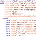 Section of XML code.